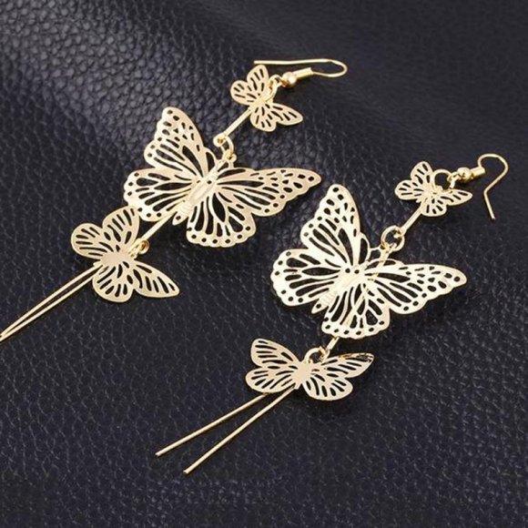 Earrings Women Butterfly Stud Bohemian Hoop Drop Cute Trendy Jewelry - Picture 1 of 8